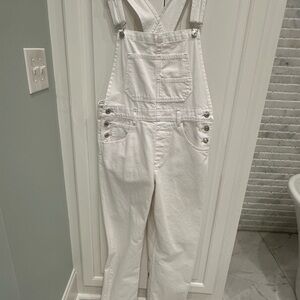 Women's White Free People Denim Overalls
